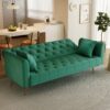 Convertible Double Folding Living Room Sofa Bed - Green - Image 3