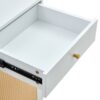 Modern Minimalist Rattan Shoe Cabinet, Elegant Storage Solution - White - Image 11
