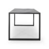 Modern Outdoor Dining Table With, Slatted Top, And U Shaped Legs - Black - Image 8