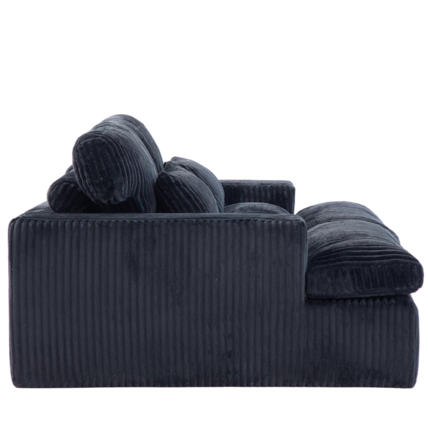 Double Chaise Lounge Chair Indoor, Oversized Upholstered Sleeper Cloud Couch, Deep Seat Sofa Bed - Black - Image 17