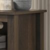 Benito - Wide TV Stand With Open Shelves And Cable Management - Dark Dusty Brown - Image 4
