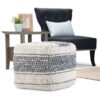 Grady - Square Pouf - Blue / Natural - Image 7