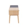 Telephone Contemporary Bench With Pull Out Drawer - Natural / Gray - Image 2