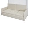 Full Size Murphy Wall Bed With Cushion - White - Image 7