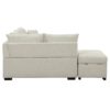 L-Shaped Sectional Pull Out Sofa Bed Sleeper Sofa With Two USB Ports, Two Power Sockets And A Movable Storage Ottoman - Beige - Image 23
