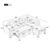 Sectional Sofa L-Shaped Sofa Couch Pull-Out Sofa Bed With A Movable Ottoman, Two USB Ports And Two Cup Holders For Living Room - Beige - Image 3