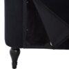 Velvet Chaise Lounge, Button Tufted Right Arm Facing Lounge Chair With Nailhead Trim For Living Room - Black - Image 14