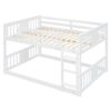 Full Over Full Bunk Bed With Ladder - White - Image 7