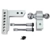 Alu - Adjustable Trailer Drop Hitch With 2" Receiver, 6" Adjustment - Silver - Image 5