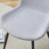 Comfortable Linen Cotton Dining Chair Set Six Pieces - Light Gray - Image 10