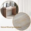 Rustic Wood Console Table With 3 Drawers Entryway Table For Hallway, Foyer, Or Office - Natural / Natural & Light Brown / Natural Wood / Natural Wood Wash / Natural / Rustic - Image 14