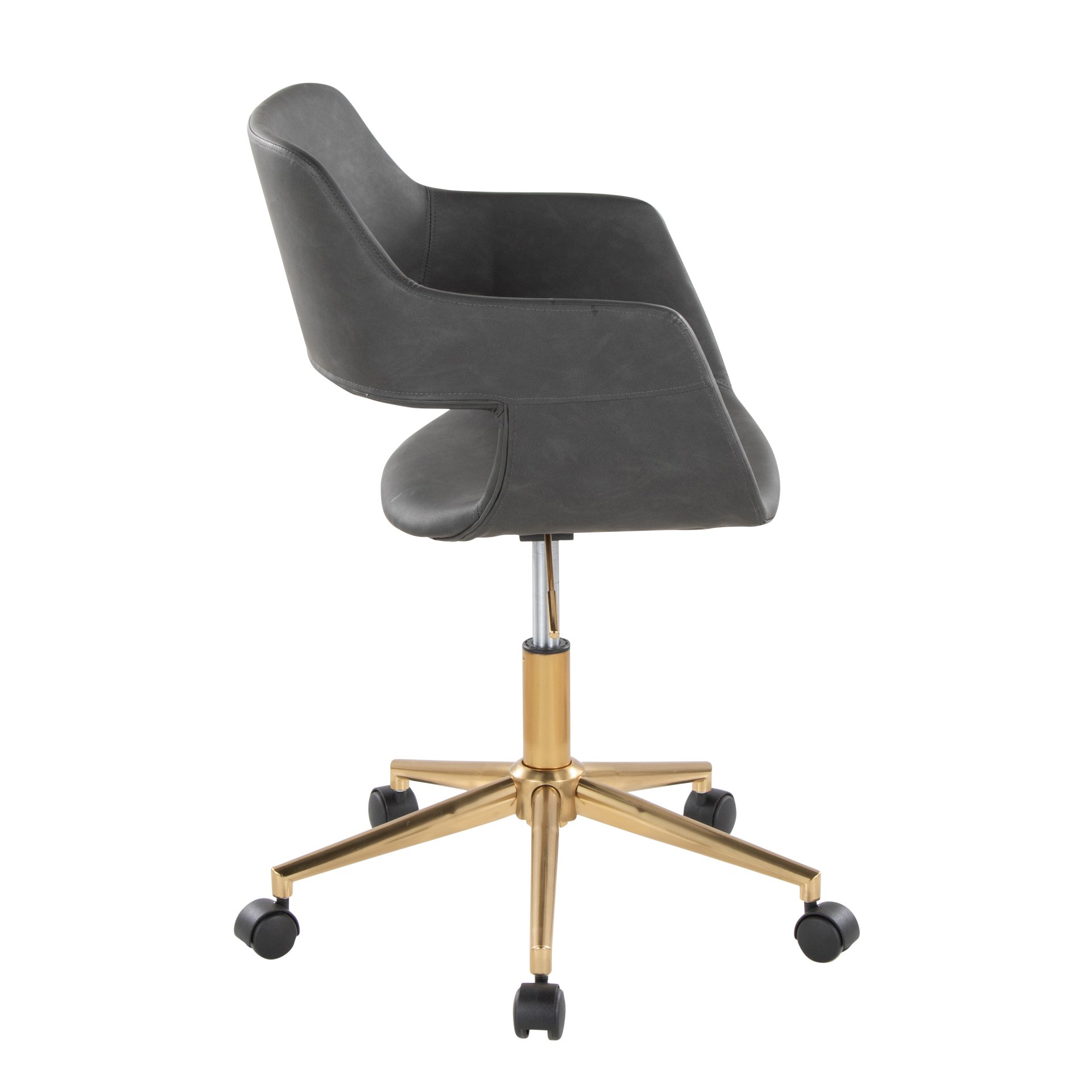 Margarite - Contemporary Task Chair - Gold / Gray - Image 2