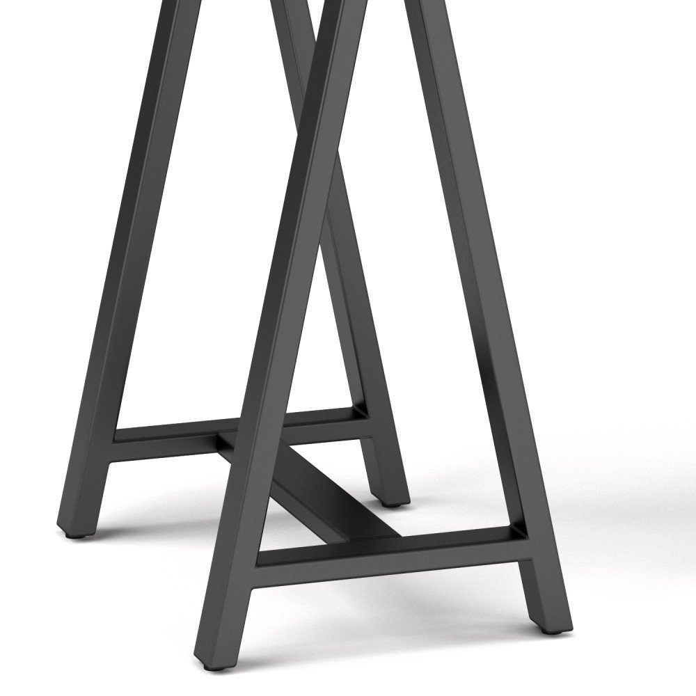 Sawhorse - Solid Walnut Veneer And Metal Desk - Walnut - Image 8
