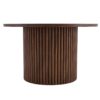Modern Circular Coffee Table Material Color Cylindrical Design - Walnut - Image 8