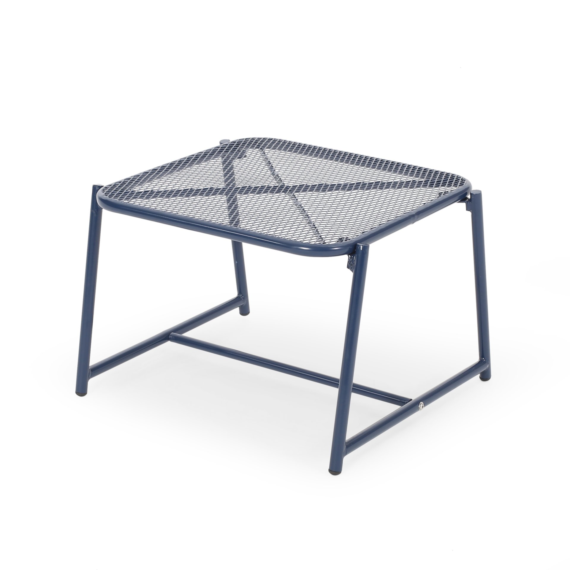 Kincaid - Modern Side Table With Mesh Top - Navy Blue - Image 4