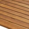 Outdoor Minimalist Acacia Wood Rectangle Bar Table, Durable Hardwood - Teak - Image 8