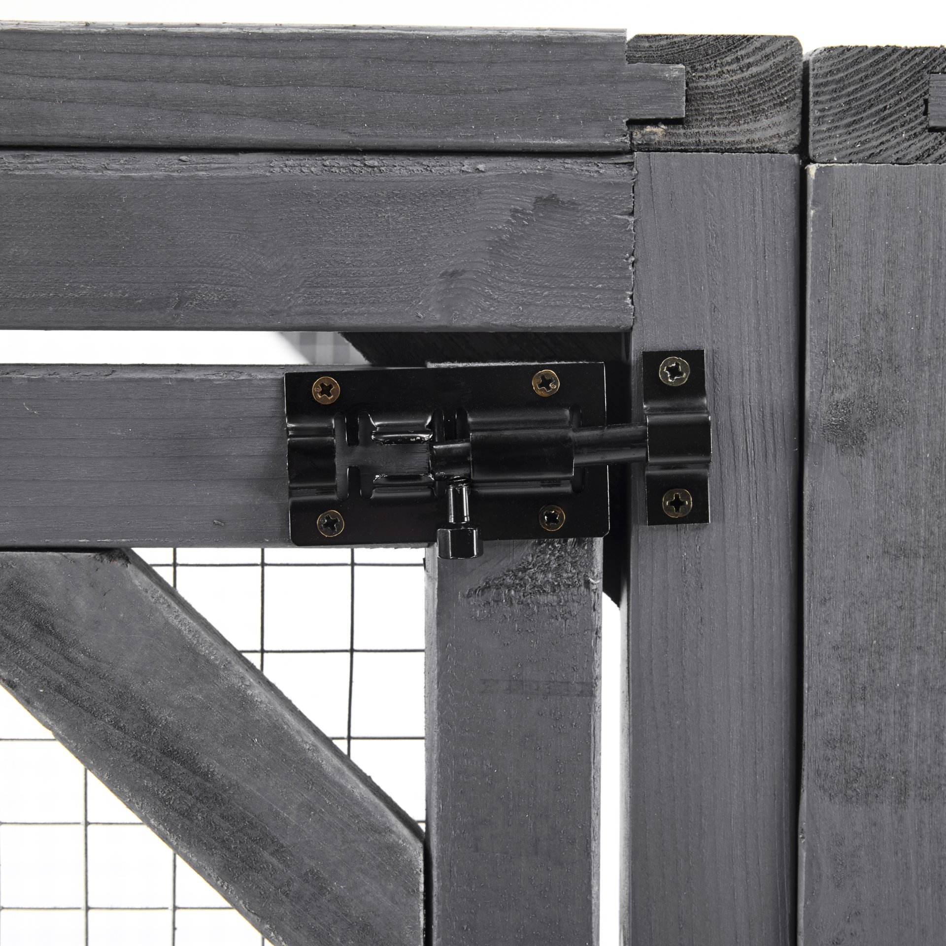 Outdoor Diy Cat House Catio With Double Enter Doors, Platforms, And Condos - Dark Gray - Image 13