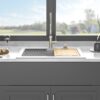 Quartz Kitchen Sink 30" X 22" Granite Composite Workstation Drop In Sink - White - Image 6