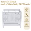 36" Bathroom Vanity With 1 Cabinet And 3 Drawers 1, Storage Solution - White - Image 6
