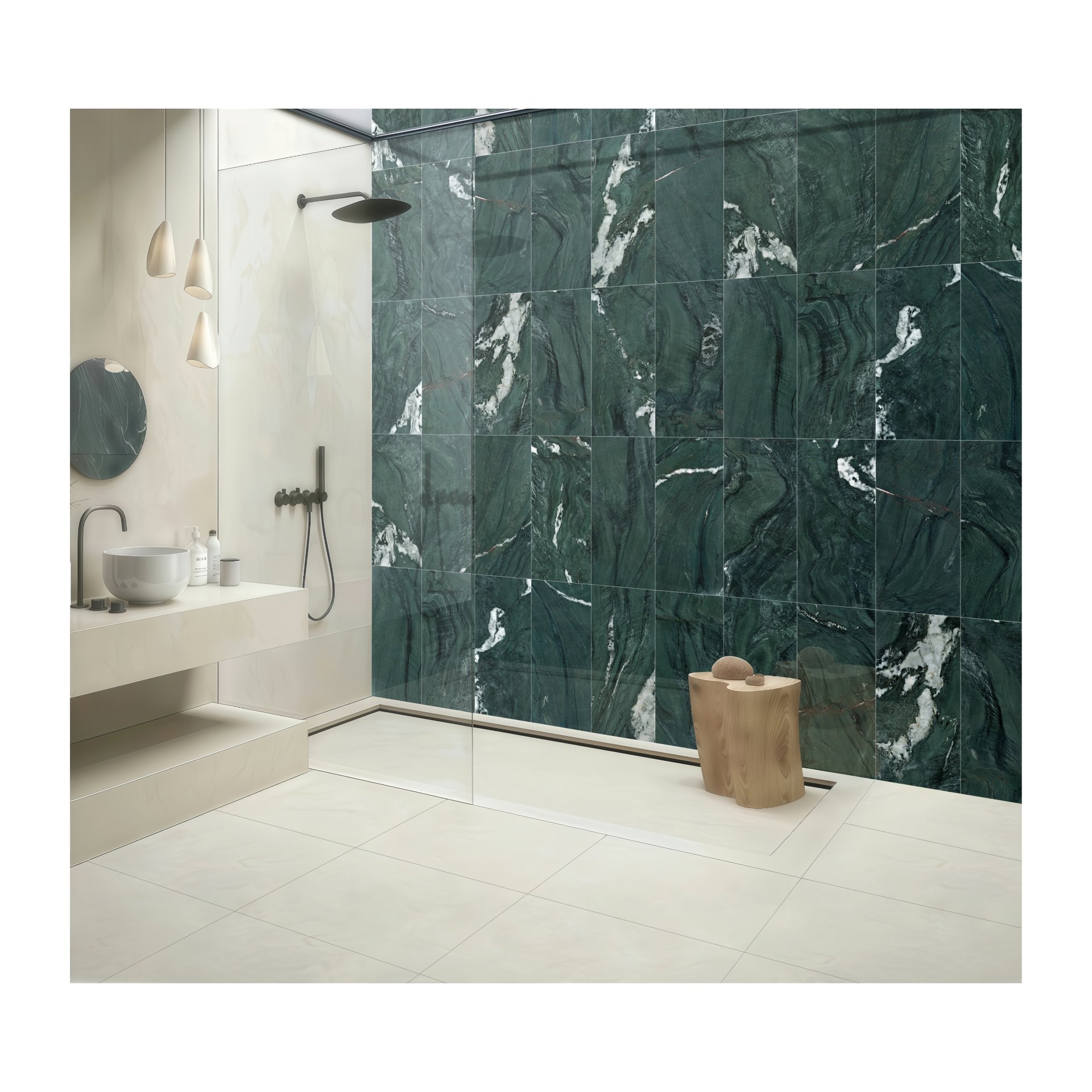 Diamond Polished Marble Tile For Wall And Floor Stone 12 X 24" - Green / Green Multi - Image 10