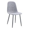 (Set of 4) Fabric Back And Metal Combined Spoon Chairs Perfectly Matching Minimalist And Scandinavian Style Homes - Gray / Black - Image 9