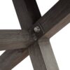 Modern Aluminum Outdoor Dining Bench With X Base - Dark Gray - Image 8