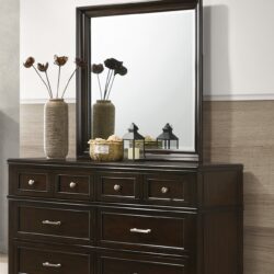 Merlot - Square Mirror - Mahogany