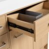 72" Freestanding Bathroom Vanity With Double Resin Sink Plywood Construction - Oak - Image 16