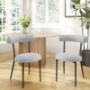 Dining Chair (Set of 2), Modern Dining Room Chairs - Black / Gray - Image 2