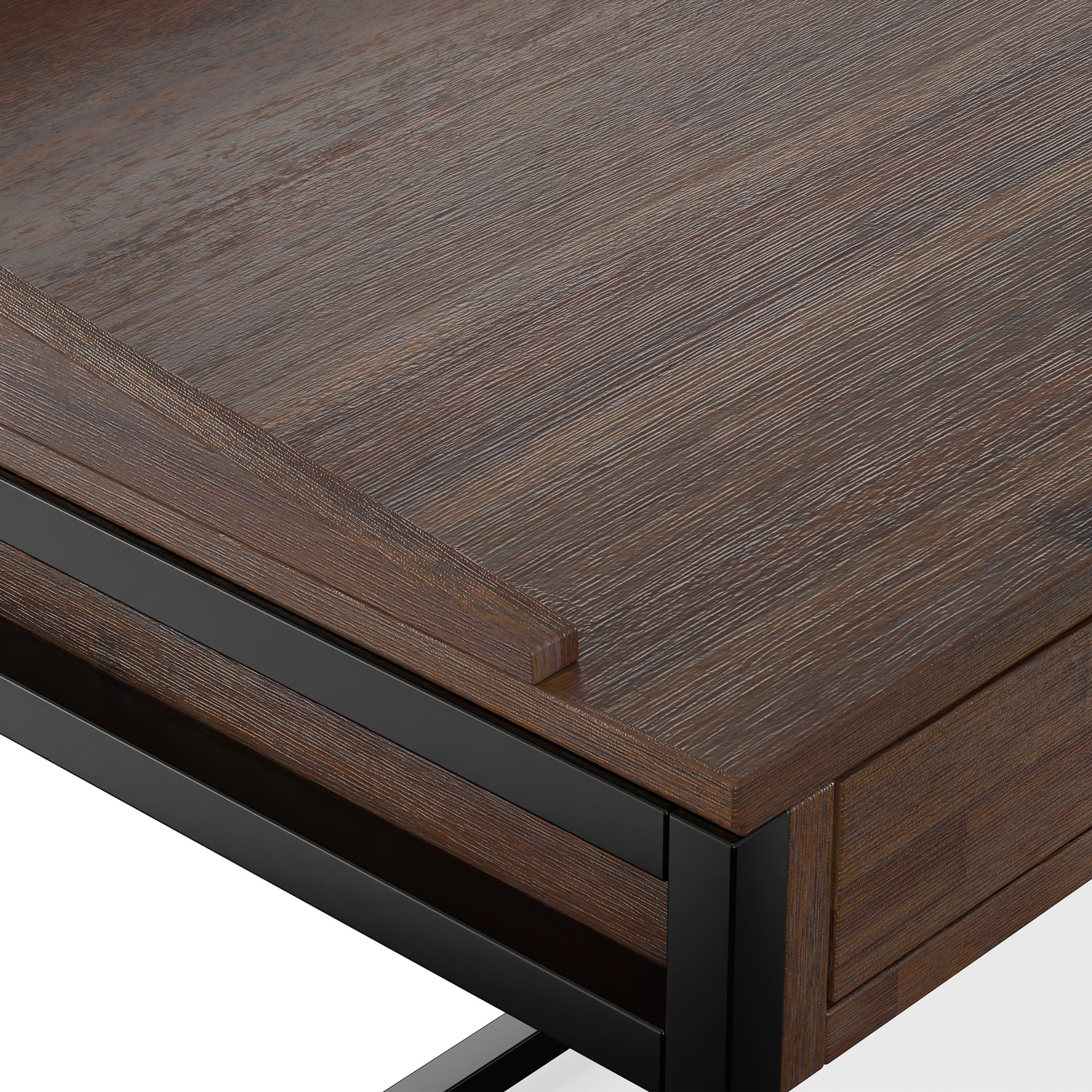 Ralston - Desk - Distressed Charcoal Brown - Image 6