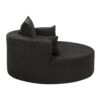 360 Degree Swivel Accent Barrel Chair With Removable Pillows - Black - Image 14
