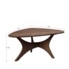 Mid - Century Triangle Wood Coffee Table - Pecan - Image 3