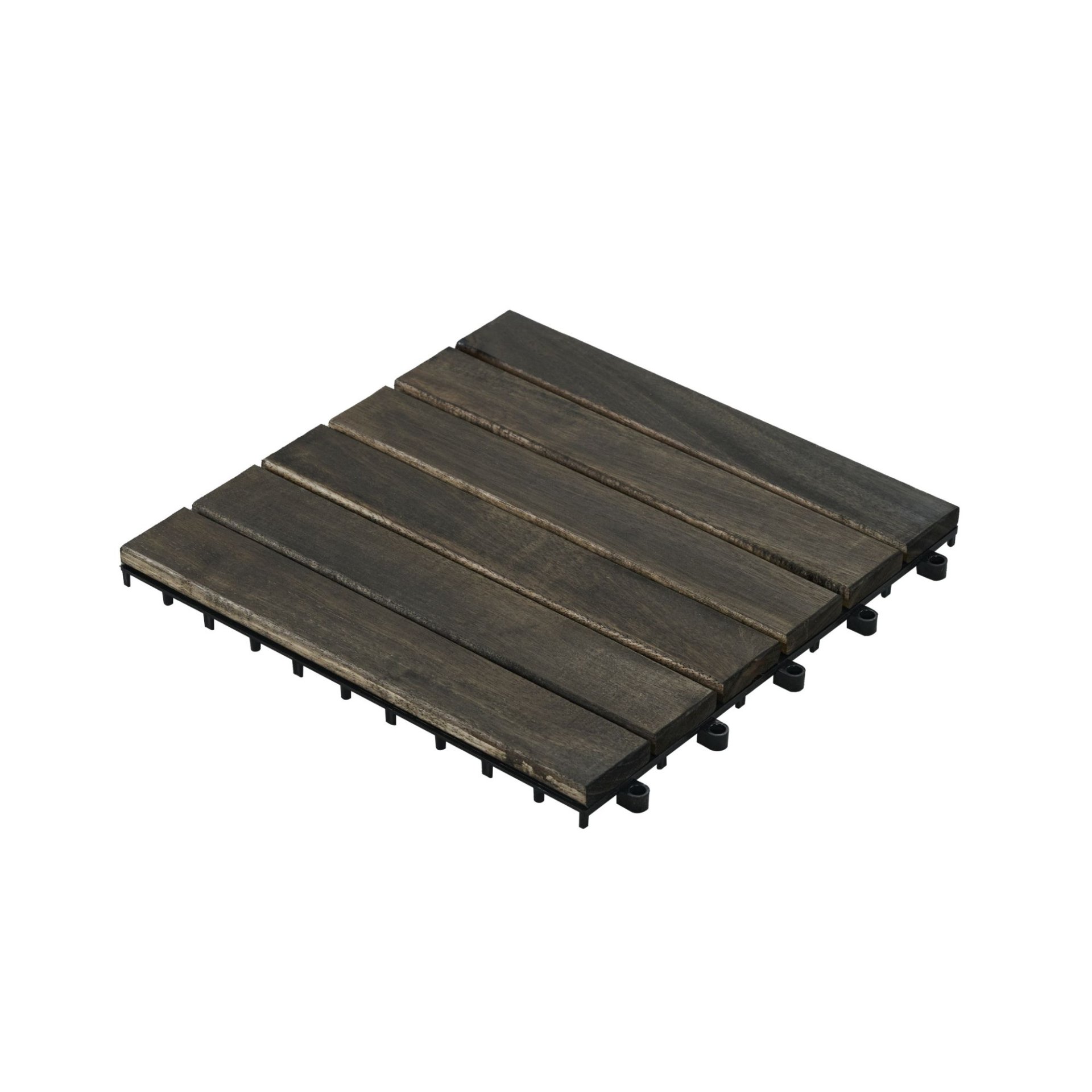 Interlocking Deck Tiles Striped Pattern - Dark Brown - Image 23