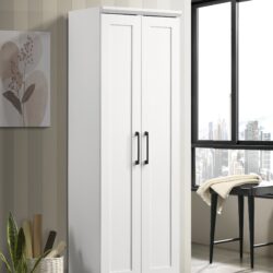 Evelyn - Sleek Storage Cabinet With Framed Panel Design - White