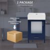 Bathroom Vanity With Ceramic Sink And Ample Storage, Ideal For Small Bathrooms - Blue - Image 11