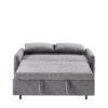 Pull Out Sleep Sofa Bed Loveseats Sofa Couch With Adjsutable Backrest, Storage Pockets, 2 Soft Pillows, USB Ports For Living Room, Bedroom, Apartment, Office - Gray - Image 14