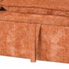 Convertible Sofa Bed Sectional Sofa Sleeper L-Shaped Sofa With A Storage Ottoman, Two Pillows, Two Power Sockets And Two USB Ports For Living Room - Orange - Image 23