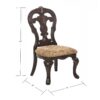 Elegant Style Beautiful Side Chairs 2 Piece Set Cherry With Tipping Fabric Upholstered Traditional Dining Furniture - Cherry - Image 3