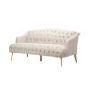 Comfy 3 Seat Sofa With Wooden Legs, For Living Room And Study - Beige - Image 6