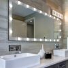 Hollywood - Full Length Mirror With Lights Full Body Vanity Mirror With 3 Color Modes Lighted Standing Floor Mirror For Dressing Room Bedroom Wall Mounted Touch Control - Silver - Image 12