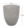 Outdoor Lightweight Concrete, Side Table - Natural - Image 3
