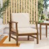 Perla - Contemporary Club Chair With Water Resistant Cushions - Cream - Image 4