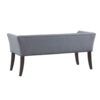 Accent Bench With Low Back And Flared Arms - Slate Blue - Image 6