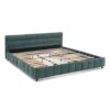 Modern King Size Upholstered Bed With Headboard And Storage Drawer - Blue / Green - Image 16