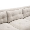 Upholstered Sofa Modern 3 Seater Sofa Couch With Tufted Design For Living Room - Grayish Beige - Image 21