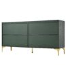 Modern Light Luxury Style Large Storage Space Sideboard With 4 Doors And Rebound Device - Olive Green - Image 13