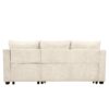 Pull Out Sleeper Sofa L-Shaped Couch Convertible Sofa Bed With Storage Chaise, Storage Racks And USB Ports - Beige - Image 22