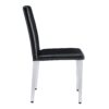 (Set of 2) Backrest Chairs With Metal Legs, They Are Ideally Suited For Minimalist And Contemporary Home Styles - Black / Silver - Image 15