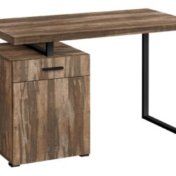 Modern Computer Desk, For Home Office, Laptop, Left, Right Set-Up, Storage Drawers, Work, Contemporary - Brown