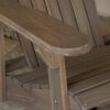 Malibu - Rustic Style Reclining Adirondack Chair With Footrest - Gray - Image 4
